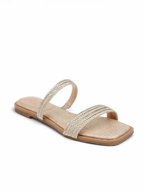 Jewel Badgley Mischka Helena Flat Summer Sandals